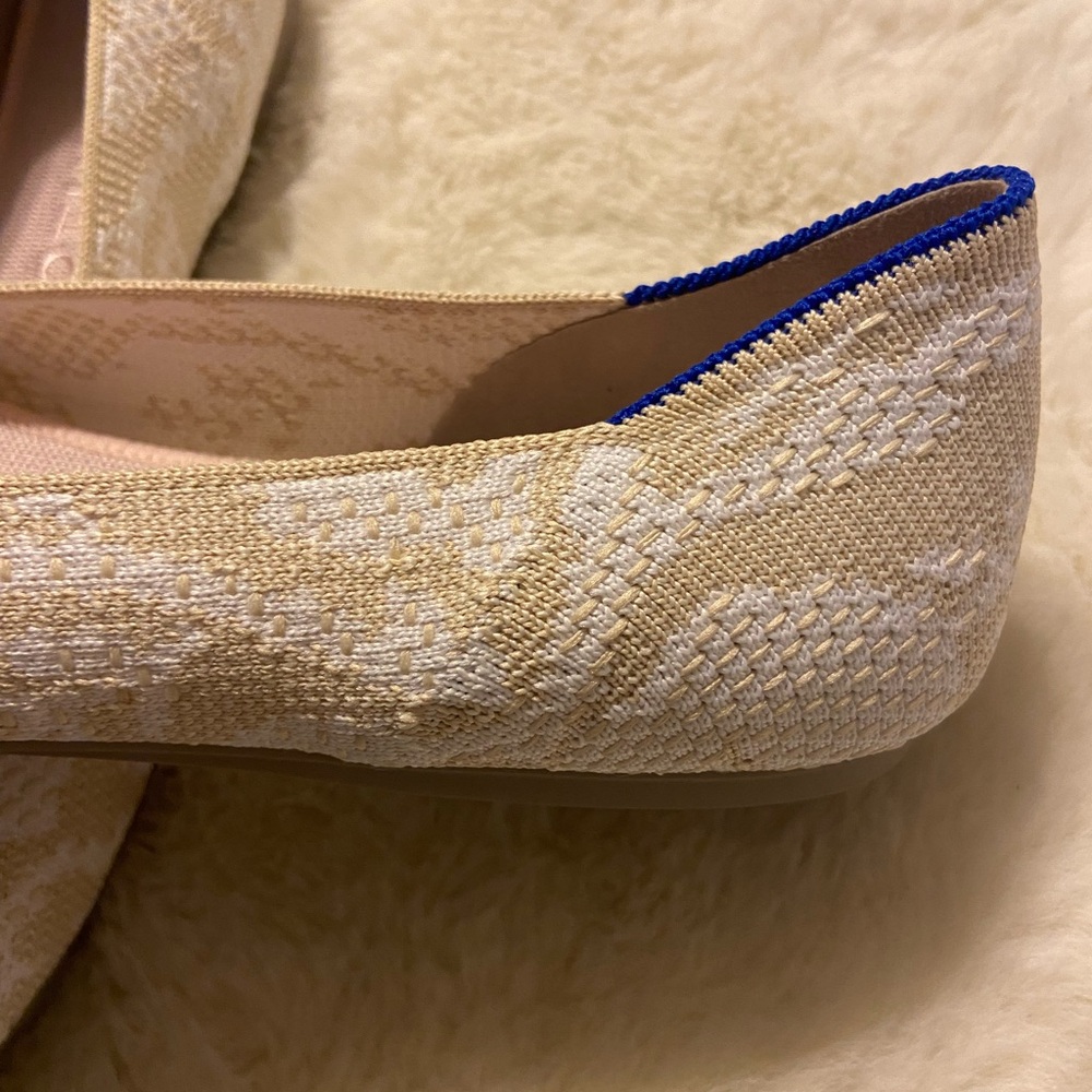 * New Rothy's retired square ballet flat in Lily knit 9.5 Cream Women's - Picture 3 of 7